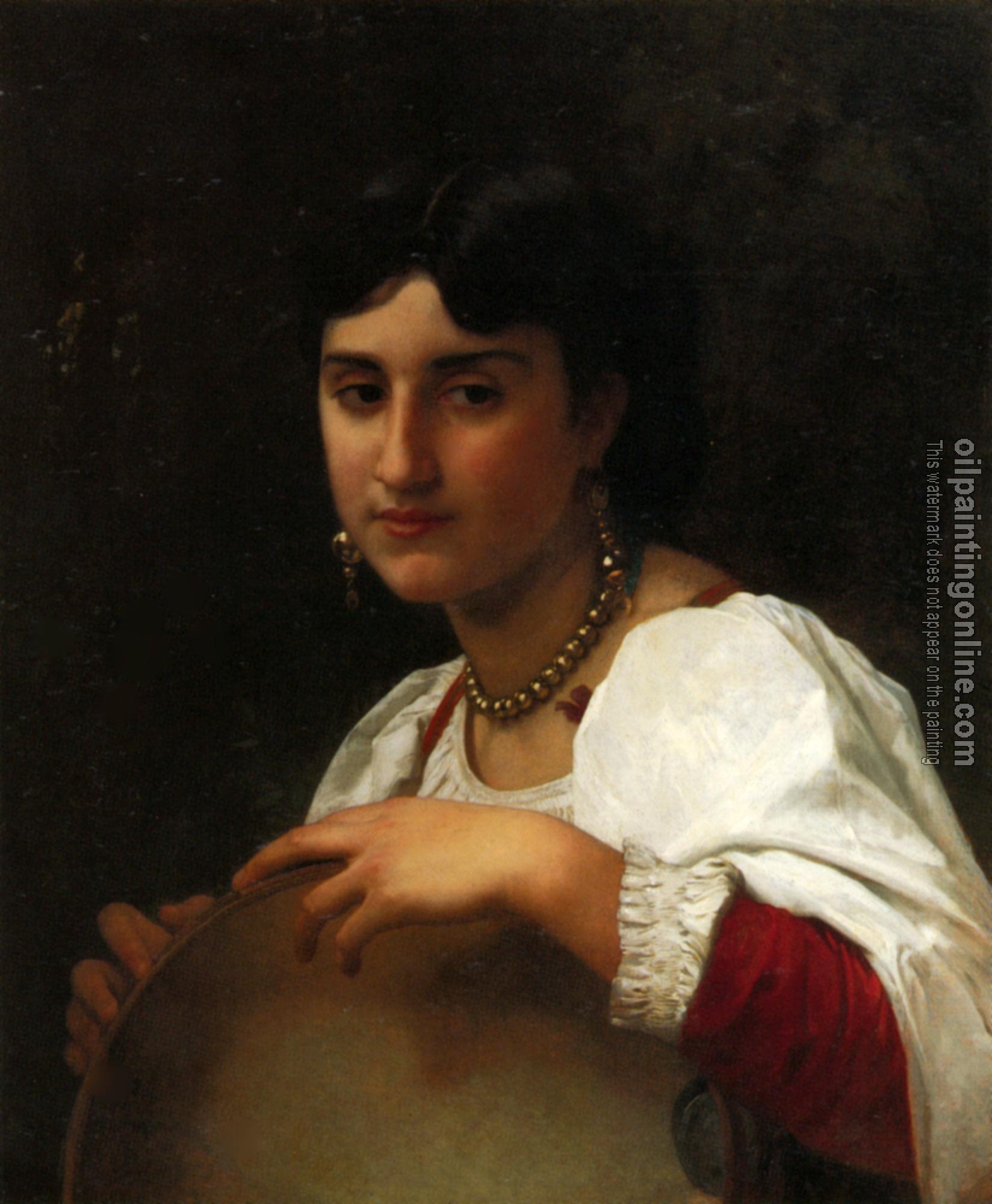 Bouguereau, William-Adolphe - L'italienne au tambourin, Italian Girl with Tambourine